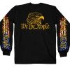Hot Leathers GMS2485 Men's Long Sleeve We The People Eagle Black Shirt Riding Gear