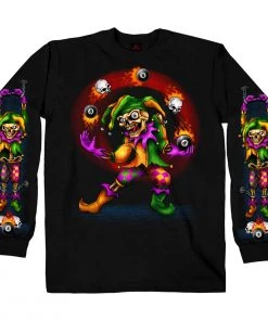 Riding Gear Hot Leathers GMS2526 Men's Black Long Sleeve Juggler T-Shirt