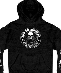 Hot Leathers GMS4200 Men’s ‘Celtic Cross Pocket’ Black Hoodie Motorcycle Jackets