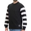 Hot Leathers GMS6002 Men's Black And White Long Sleeve Striped Shirt