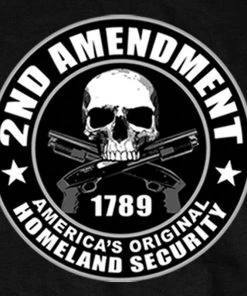 Hot Leathers GMT3207 Men’s Shooter 2nd Amendment Black Sleeveless Shirt