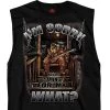 Hot Leathers GMT3337 Men’s Black 'Coming For My What' Sleeveless T-Shirt Riding Gear