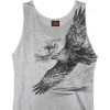 Hot Leathers GMT3428 Men’s ‘Pencil Eagle’ Ash Color Tank Shirt Riding Gear