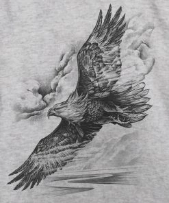 Hot Leathers GMT3428 Men’s ‘Pencil Eagle’ Ash Color Tank Shirt Riding Gear