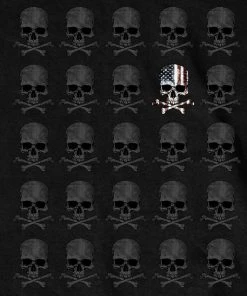 Riding Gear Hot Leathers GMT3440 Men’s Shooter Skull Pattern Sleeveless Black Shirt