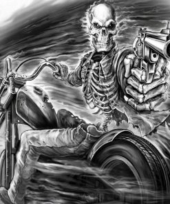 Riding Gear Hot Leathers GMT3459 Mens Assassin Rider White Sleeveless Shooter Tank Top