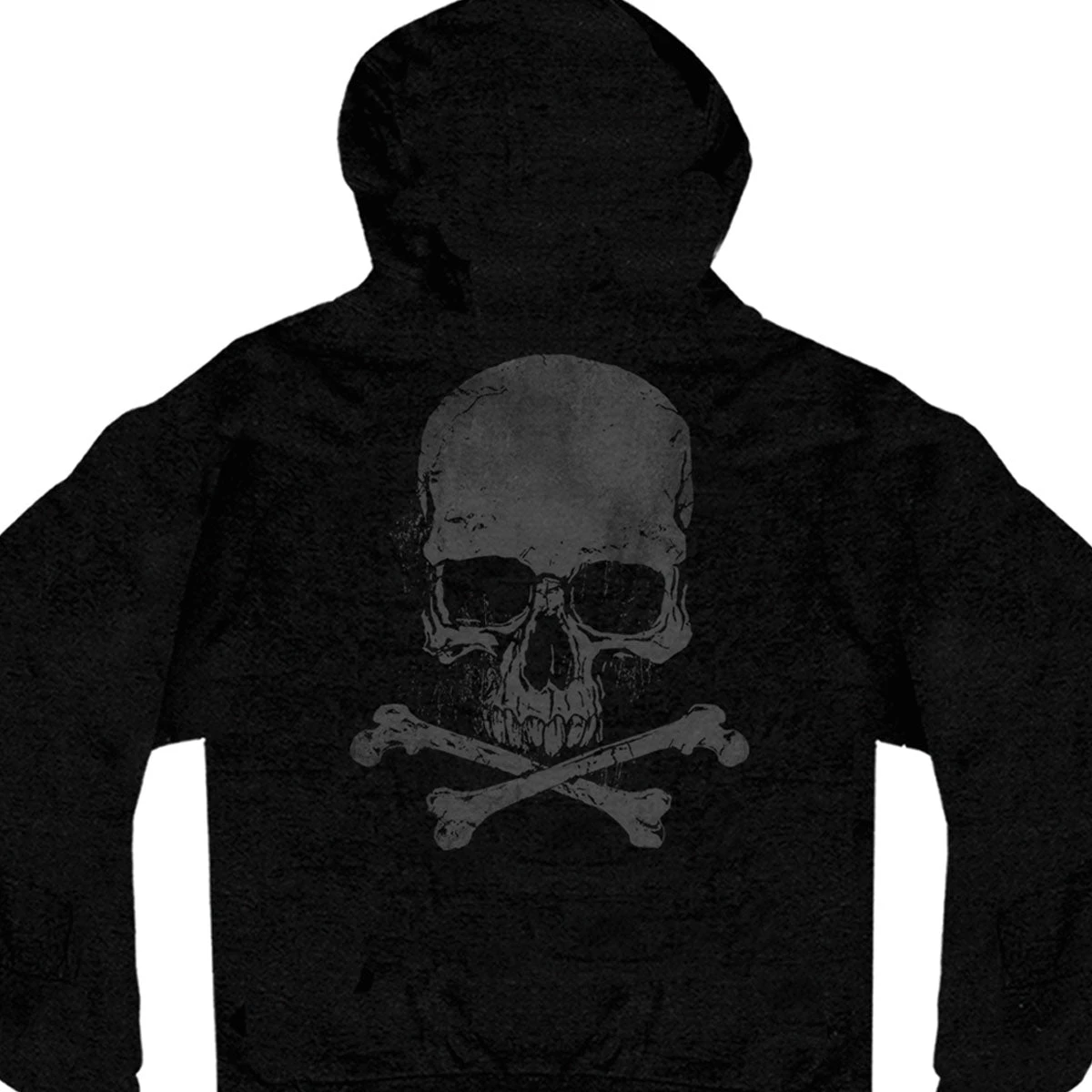 Motorcycle Jackets Hot Leathers GMZ4305 Men’s ‘Skull And Crossbones’ Black Hoodie With Zipper Closure