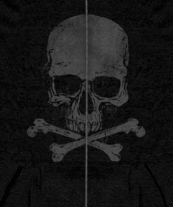 Motorcycle Jackets Hot Leathers GMZ4305 Men’s ‘Skull And Crossbones’ Black Hoodie With Zipper Closure