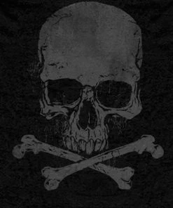 Motorcycle Jackets Hot Leathers GMZ4305 Men’s ‘Skull And Crossbones’ Black Hoodie With Zipper Closure