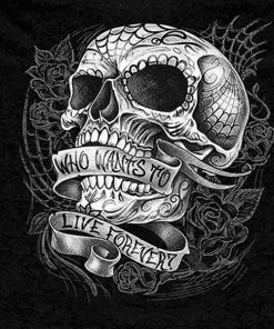 Hot Leathers GMZ4356 Men’s ‘Sweet Demise’ Black Hoodie With Zipper Closure