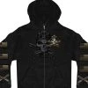 Hot Leathers GMZ4415 Men’s ‘Camo Skull’ Black Hoodie With Zipper Closure