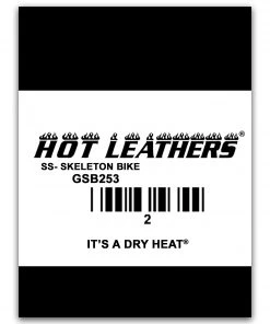 Riding Gear Hot Leathers GSB253 Men’s ‘Skeleton Cycle-It’s A Dry Heat’ ’ White Short Sleeve T-Shirt