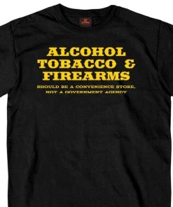 Hot Leathers GSB296 Men’s ‘ATF’ Black Short Sleeve T-Shirt Riding Gear