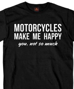 Hot Leathers GSB359 Men’s ‘You Not So Much’ Black Short Sleeve T-Shirt Riding Gear