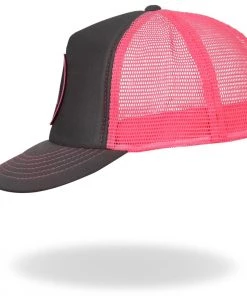 Hot Leathers GSH1001 Middle Finger Grey And Pink Trucker Hat