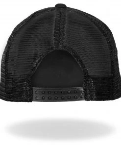 Riding Gear Hot Leathers GSH1003 13 Black Trucker Hat