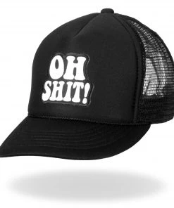 Hot Leathers GSH1006 Oh Shit Trucker Black Hat