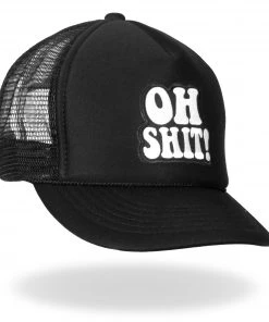 Hot Leathers GSH1006 Oh Shit Trucker Black Hat
