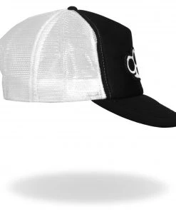 Riding Gear Hot Leathers GSH1009 Knuckles Black And White Trucker Hat