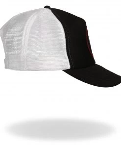 Hot Leathers GSH1012 Rooster Black And White Trucker Hat Riding Gear