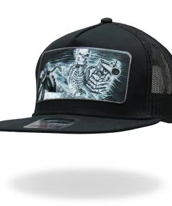 Hot Leathers GSH1019 Black ‘Assassin Rider’ Snap Back Hat Riding Gear