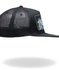 Hot Leathers GSH1019 Black ‘Assassin Rider’ Snap Back Hat Riding Gear