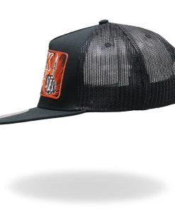 Hot Leathers GSH1020 Black ‘Back Off Bone Finger’ Snap Back Hat Riding Gear