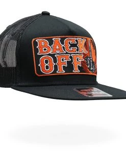 Hot Leathers GSH1020 Black ‘Back Off Bone Finger’ Snap Back Hat Riding Gear