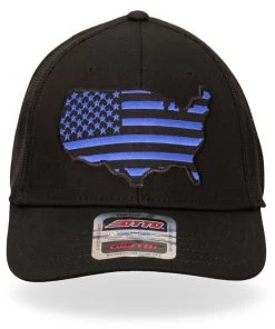 Hot Leathers GSH1037 Blue Country Flag Trucker Hat