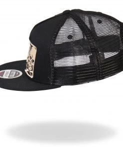 Hot Leathers GSH2003 Tattooed For Life Skull And Bolts Snap Back Hat Riding Gear