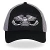 Riding Gear Hot Leathers GSH2006 Eagle Tattoo Trucker Black And Grey Hat