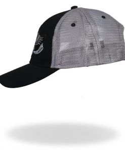 Riding Gear Hot Leathers GSH2006 Eagle Tattoo Trucker Black And Grey Hat