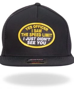 Hot Leathers GSH2019 Yes Officer Snapback Hat Riding Gear