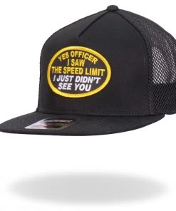 Hot Leathers GSH2019 Yes Officer Snapback Hat Riding Gear