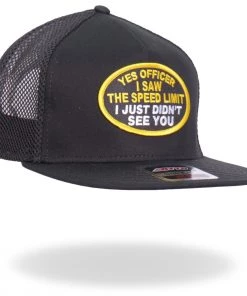 Hot Leathers GSH2019 Yes Officer Snapback Hat Riding Gear