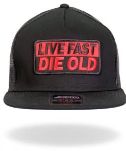 Hot Leathers GSH2022 Live Fast Die Old Snapback Riding Gear