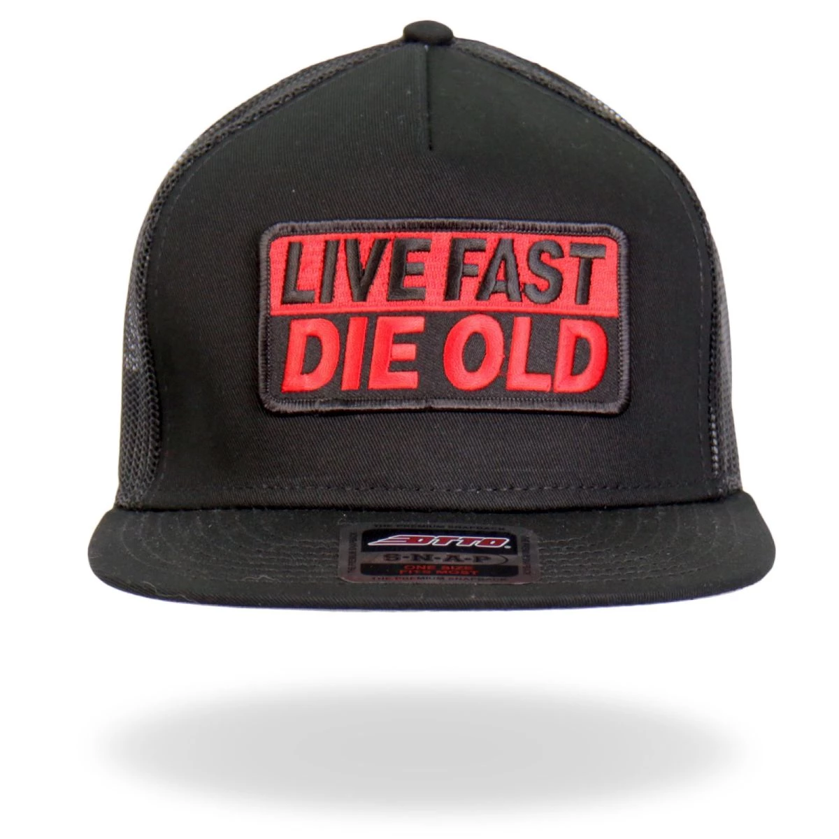 Hot Leathers GSH2022 Live Fast Die Old Snapback Riding Gear