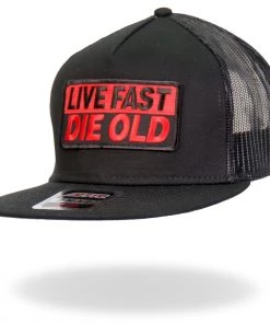 Hot Leathers GSH2022 Live Fast Die Old Snapback Riding Gear