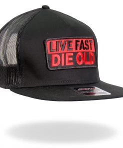 Hot Leathers GSH2022 Live Fast Die Old Snapback Riding Gear