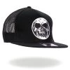 Hot Leathers GSH2023 Black Circle Skull Snapback Hat Riding Gear