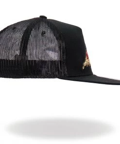 Hot Leathers GSH2024 Black Pepperoni Skull Pizza Snapback Hat Riding Gear