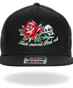 Hot Leathers GSH2026 Black Fuck Around Find Out Snapback Hat Riding Gear