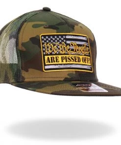 Riding Gear Hot Leathers GSH2028 Black We The People Camo Snapback Hat