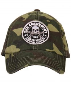 Hot Leathers GSH3001 2nd Amendment Washed Camo Ball Cap Riding Gear