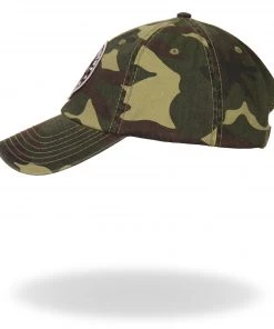 Hot Leathers GSH3001 2nd Amendment Washed Camo Ball Cap Riding Gear