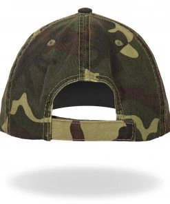 Hot Leathers GSH3001 2nd Amendment Washed Camo Ball Cap Riding Gear
