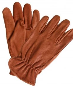 Riding Gear Hot Leathers GVD1013 Brown Deerskin Leather Driving Gloves