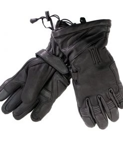 Riding Gear Hot Leathers GVD1015 Black Deerskin Leather Gauntlet Gloves