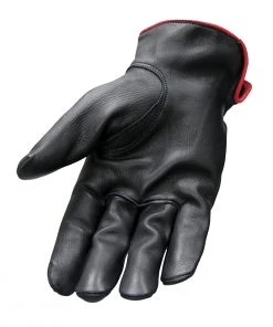 Hot Leathers GVD2002 Uni-Sex Black'Bolt' Deer Skin Leather Gloves
