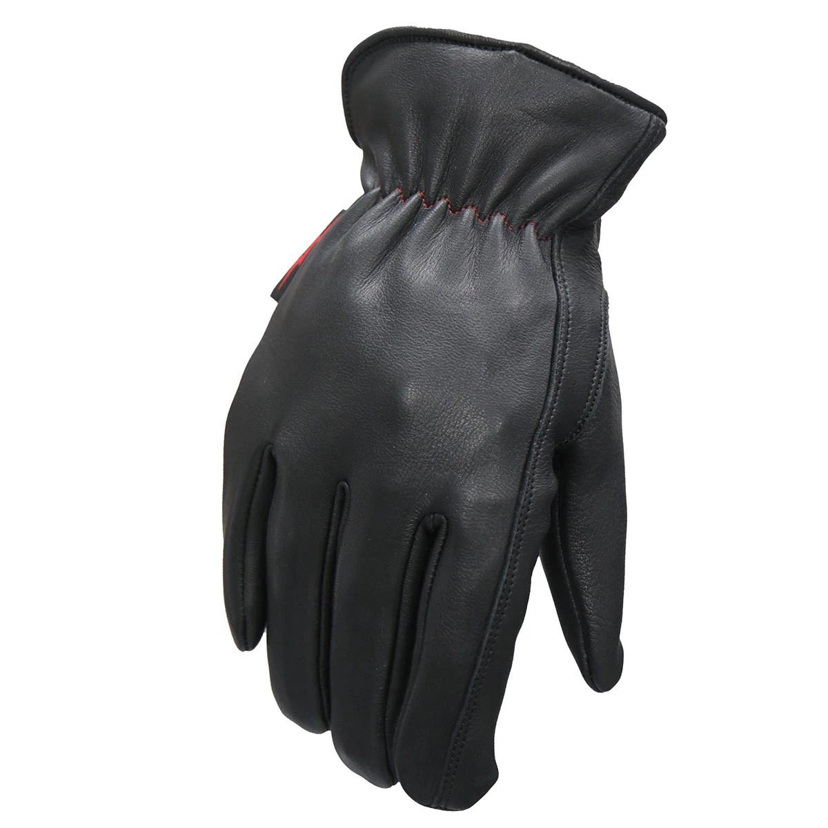 Hot Leathers GVD2004 Uni-Sex 'Red And Black Flannel Lined' Deer Skin Leather Gloves Riding Gear
